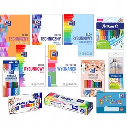 OXFORD PELIKAN WYPRAWKA SZKOLNA PLASTYCZNA 10 ELEMENTÓW + 2 GRATIS