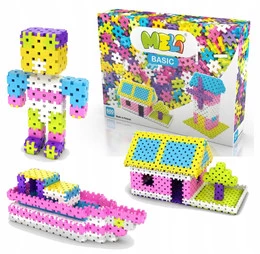 Klocki Konstrukcyjne Meli Basic Pink Wafle 600 el. 3+