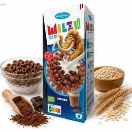 BIO płatki żytnio-owsiane kakaowe MILZU Crunch 150g
