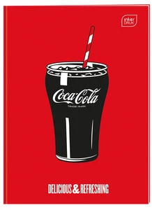 Zeszyt do nauki pisania A4/32 kolorowa linia Coca Cola Interdruk