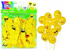 Balony EMOTKI Emoty Party Urodziny Przyjęcie 12 Sztuk Fiorello