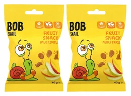 2x BOB SNAIL Żelki Owocowe WIELOOWOCOWE Bez Dodatku Cukru 2x 40g (80g)