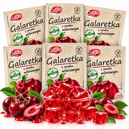 Celiko Galaretka Wiśniowa Bezglutenowa 75g - Zestaw 6 Sztuk