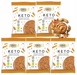 FRANK&OLI Ciastko Miękkie Keto MASŁO ORZECHOWE Bez Cukru 50g x5