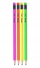 Zestaw ołówków trójkątnych HB z gumką neon mix Colorino - 4 szt.