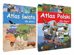 Atlas ŚWIATA i POLSKI Dla Dzieci Ilustracje Zdjęcia 6+ SBM