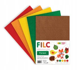 Filc Dekoracyjny FANTASY 20x30 cm 1,5 mm 5 Arkuszy