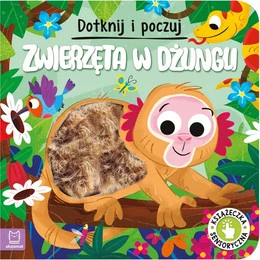 Książeczka sensoryczna Zwierzęta w dżungli – Aksjomat