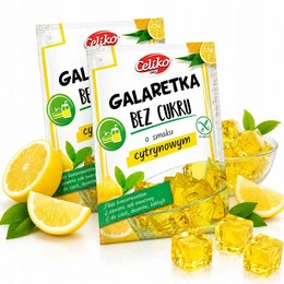 Galaretka Cytrynowa BEZ DODATKU CUKRU Celiko smak Cytrynowy Bez glutenu x2