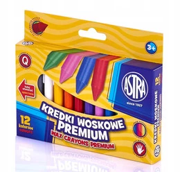 Kredki Świecowe Woskowe Premium Dla Dzieci 12 Kolorów 3+ Astra