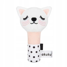 Akuku Grzechotka Sensoryczna Zabawka Piszczek Kotek Szeleścik