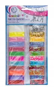 ASTRA Zestaw Do Dekoracji Plastyczny Cekiny Brokat "Francuska Kawiarenka"