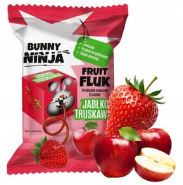 BUNNY NINJA Przekąska Owocowa JABŁKO TRUSKAWKA Fruit Fluk 15g