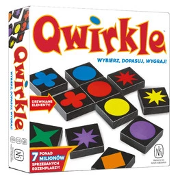 Qwirkle – gra planszowa dopasuj kolory i kształty, 2-4 graczy, 6+, 108 płytek