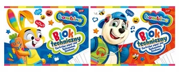 2x Blok Techniczny Szkolny A4 10k BIAŁY Bambino
