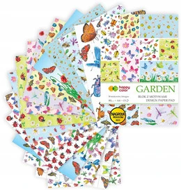 HAPPY COLOR Blok z Motywami GARDEN Ogród 15 Kartek