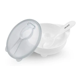 AKUKU Miseczka z Łyżeczką i Pokrywką Miska Talerzyk 250ml