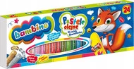 Kredki Pastele Olejne 24 Kolory + Złota i Srebrna Dobrze Kryjące Bambino