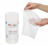 AKUKU Hipoalergiczne Ręczniki Chusteczki BAMBUSOWE Jednorazowe 100szt A0687