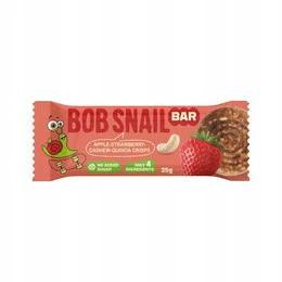 BOB SNAIL Batonik JABŁKO TRUSKAWKA NEROWCE QUINOA Bez Dodatku Cukru 35g
