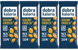 4x Smaczny i Zdrowy Baton SOLONY ORZECH Bez Cukru Błonnik Dobra Kaloria
