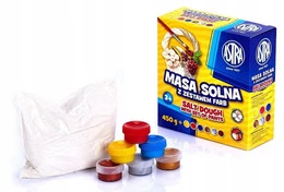 Masa Solna 450g + Zestaw 6 Farb Do Malowania Dla Dzieci 3+ Astra