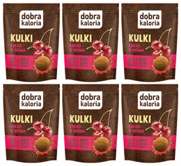 6x DOBRA KALORIA Fit Zdrowa Przekąska Kulki Wiśnia Bez Cukru Dla Dzieci