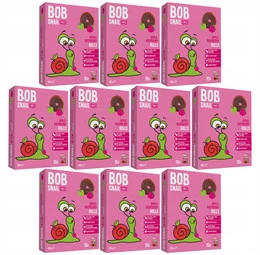 10x Przekąska Owocowa Jabłko Malina Bez Cukrów 100g BOB SNAIL