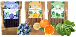 Zestaw ROLLSY Witaminowe JAGODA POMARAŃCZA SZPINAK Naturalnie Zdrowi 3x50g