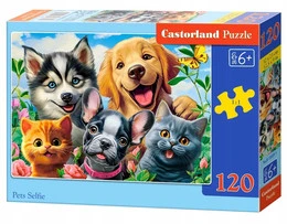 Puzzle 120 el. Selfie ze zwierzętami Castorland