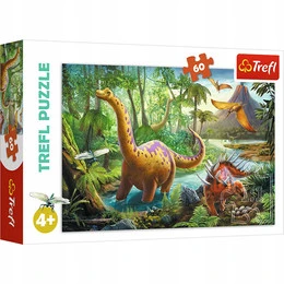 Puzzle 60 Układanka Gady DINOZAURY Zwierzęta Prehistoria 4+ Trefl