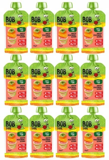 12x BOB SNAIL Smoothie PERSYMONA GUAWA Bez Dodatku Cukru Mus 120g