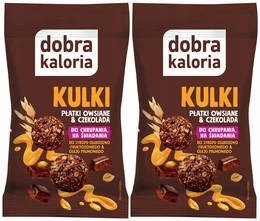 2x Zdrowa Przekąska Kulki Śniadaniowe OWSIANE Z CZEKOLADĄ Dobra Kaloria