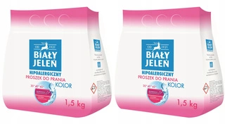2x BIAŁY JELEŃ Proszek Do Prania KOLOR 1,5kg