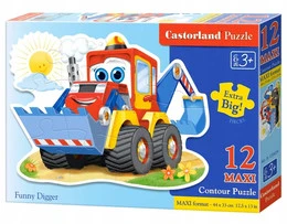 Puzzle MAXI 12 Koparka z Słońcem – Castorland