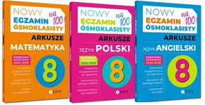 3x EGZAMIN ÓSMOKLASISTY ARKUSZE MATEMATYKA POLSKI ANGIELSKI