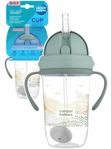 CANPOL Innowacyjny Kubek Niekapek z Rurką Słomką i Odważnikiem 270ml 56/620