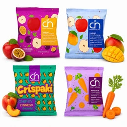 Crispy Natural MIX Smaków Chispy OWOCE WARZYWA Jabłko Marchew Marakuja x4