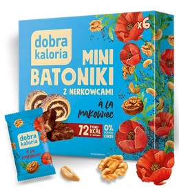 DOBRA KALORIA Mini Batoniki A'LA CIASTO MAKOWIEC Batony Bez Cukru 108g