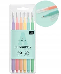 Interdruk CIENKOPISY PASTELOWE trójkątne 0,7mm 6 kolorów