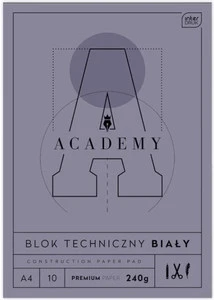 Interdruk blok techniczny A4 10 kartek 240 g ACADEMY