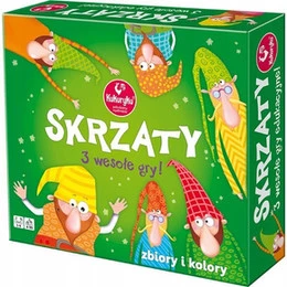 Gra Planszowa Skrzaty Kukuryku 3w1 Rodzinna Zręcznościowa