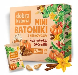 Zdrowe Mini Batoniki z Nerkowca Pumpkin Spice Latte Dobra Kaloria 0% Cukru