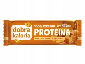 DOBRA KALORIA Naturalny Baton Proteinowy Orzechowy z Nutą Karmelu Bez Cukru