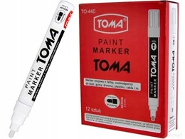 Marker olejowy gruby Toma TO-440 biały x 6 szt