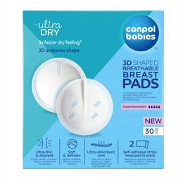 CANPOL Wkładki Laktacyjne Żelujące BASIC 30 Sztuk 1/653