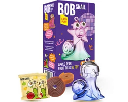 BOB SNAIL Przekąska Owocowa JABŁKO GRUSZKA Rollsy + Zabawka Bez Cukru