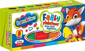 Bambino St. Majewski Farby plakatowe 8 kolorów