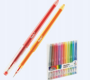 Długopisy Cienkopisy Żelowe Gel 12 szt. Neonowe Kolorowe Fiorello