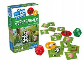 Gra Towarzyska SUPER FARMER Wersja Podróżna Hoduj Zwierzęta 6+ Granna